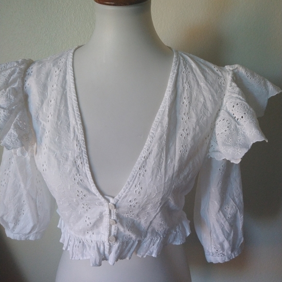 Playa Lucila Ruffle Eyelet Top - Picture 5 of 11